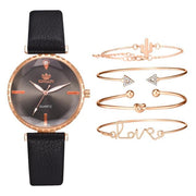 Elegance in Every Tick: Fashion Women's Watch with Luxury Leather Band and Analog Quartz Movement