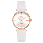 Elegance in Every Tick: Fashion Women's Watch with Luxury Leather Band and Analog Quartz Movement