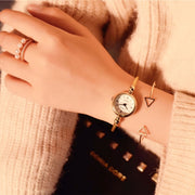 Glamorous Retro Gold Bracelet Watches for Women