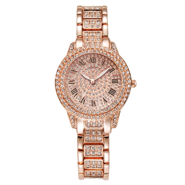 Dazzling Deals: Diamond Gold Watch – Luxury Sweet Alhambra, Perfect Gift!