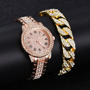 Dazzling Deals: Diamond Gold Watch – Luxury Sweet Alhambra, Perfect Gift!