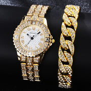 Dazzling Deals: Diamond Gold Watch – Luxury Sweet Alhambra, Perfect Gift!