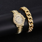 Duo Elegance: Men's 2PCS Luxury Rhinestone Watches