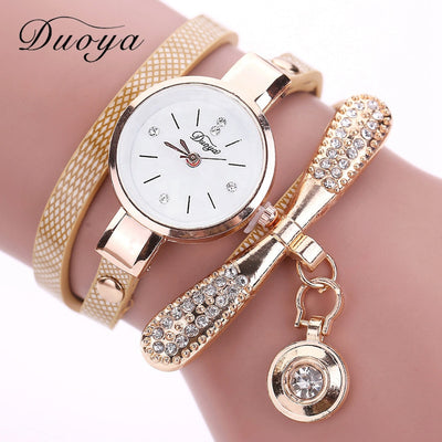 Luxury Gold Crystal Bracelet Watches: Vintage Elegance