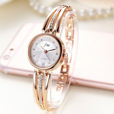 Luxe Rhinestone Stainless Steel Watch