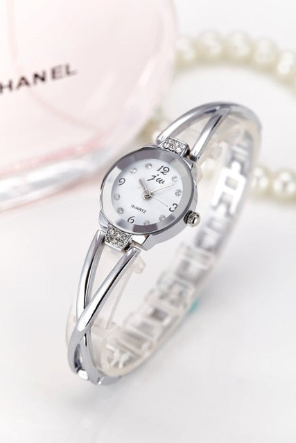 Luxe Rhinestone Stainless Steel Watch