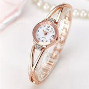 Luxe Rhinestone Stainless Steel Watch