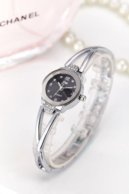 Luxe Rhinestone Stainless Steel Watch