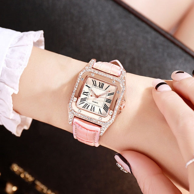 Starry Sky Elegance: Women's Bracelet Watch Set