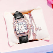 Starry Sky Elegance: Women's Bracelet Watch Set