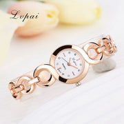 Timeless Elegance: Brand Fashion Bracelet Watch for Women – Classic Gold Alloy Luxury Quartz Wristwatch