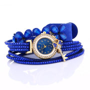 Timeless Elegance: Religion Feminino Chimes Diamond Leather Bracelets Watch