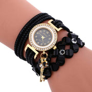 Timeless Elegance: Religion Feminino Chimes Diamond Leather Bracelets Watch